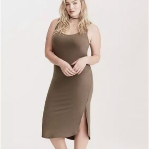 🎊Jersey Knit Side Slit Tank Dress